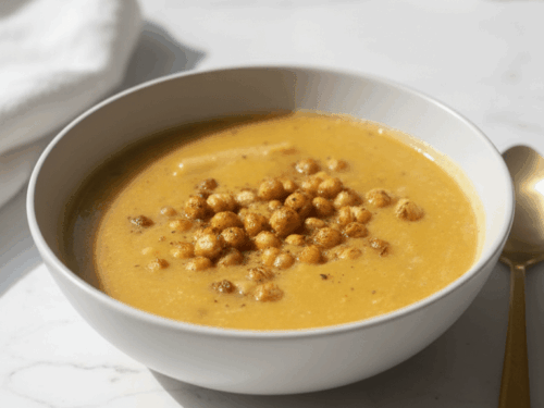 Golden chickpea soup min