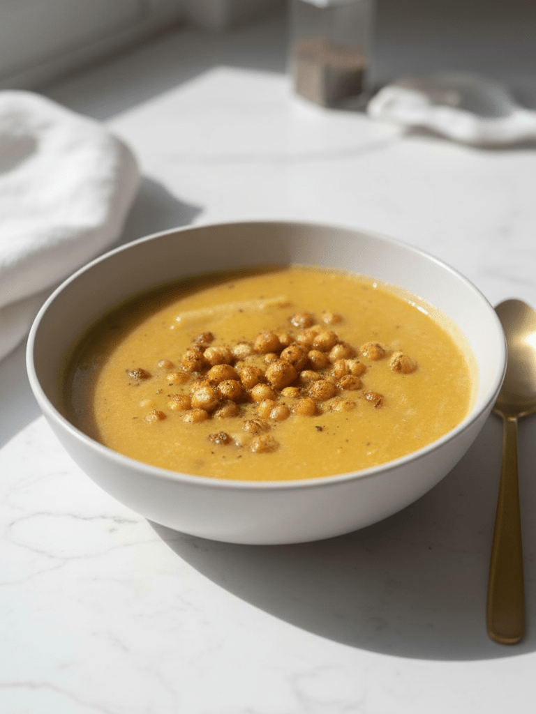 Golden chickpea soup min